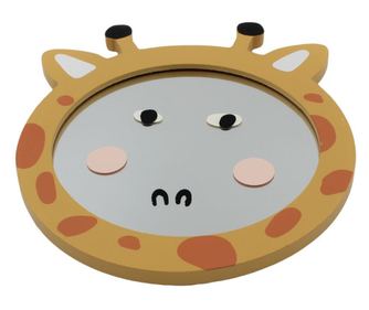 Okruglo ogledalo životinja 16x16 cm žirafa