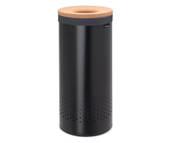 Brabantia szennyestartó kosár 1000825, 35 l, parafa fedél, nyílásmentes töltet, szellőzőnyílások, fekete
