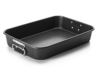 Tava copt Ibili-Moka, otel carbon, 40x28x6.8 cm, negru