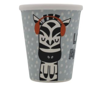 Ποτήρι πάρτι μελαμίνης ζέβρα 250 ml