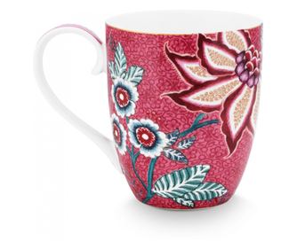 Šalica od porculana, Pip Studio, XL 450ml, kolekcija Flower Festival, ciklama