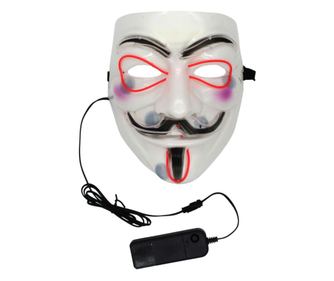 Mască Halloween Vendetta Anonymous cu led roșu