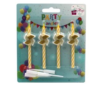 Set 4 lumânâri party moară de vânt