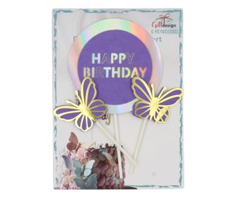 Torta Topper model ljubičasti leptirići