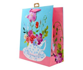 Τσάντα δώρου Clairefontaine L Floral Teacup