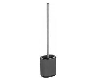 WC-kefe Siliflex, szrke, inox, 11 x 53 cm