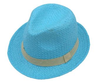 Férfi kék strandkalap szalaggal