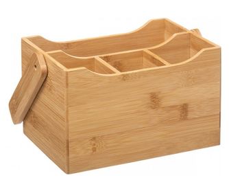 Suport tacamuri Iviette, bambus, 20.5 x 14 x 24 cm