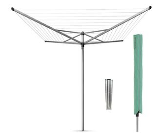 Ropă de săpat metalică Brabantia TopSpinner 90300263 pentru exterior, 50 m, Carcasă, Rezistent la coroziune, Oțel inoxidabil