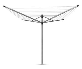 Brabantia Lift-O-Matic 90300267 Outdoor, 50 m, Înălțime reglabilă, Ropă metalică pentru săpat, Cutie, Geantă cu cleme, Rezistent