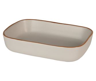 Bol servire Excellent Houseware, ceramica, 22x15x4 cm, 0.9 l, alb