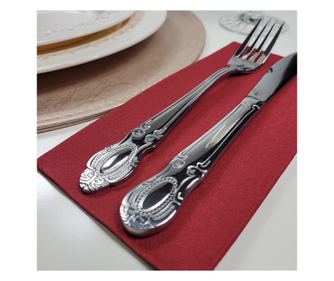 Serviete Linclass ultra visoke kakovosti, bordo/bordo, 40x40 cm, prepognjene 1/8, 12 kos