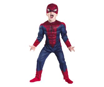 Spiderman kostim s mišićima za djecu, crvene boje