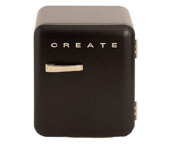 Retro CREATE minibár hűtőszekrény, űrtartalom 48 liter, magasság 50 cm, ideális iroda/szálloda/lakókocsi, állítható hőmérséklet,