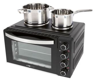 Електрическа конвекторна фурна Clatronic 3в1, 2 котлона, капацитет 28 литра, регулируема температура, превключваема конвекция, с