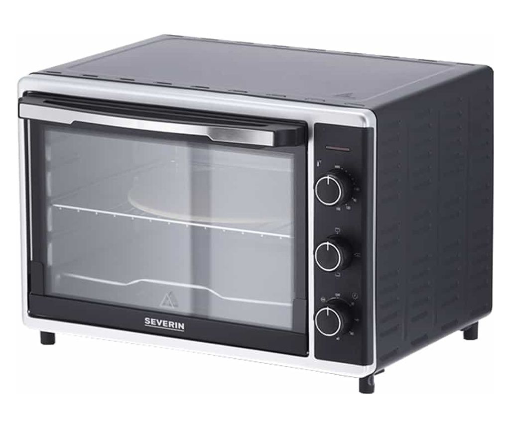 Severin Elektromos légkeveréses sütő, űrtartalom 42 liter, kapcsolható légkeverés, állítható hőmérséklet max. 230°C, 4 főzési mó