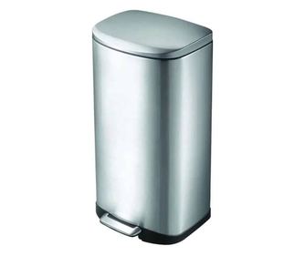 EKO pedálos szemetes, Della, űrtartalom 35 liter, 1 kivehető rekesz, ergonomikus, ujjlenyomat-mentes rozsdamentes test, lágyan z