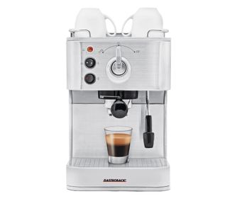 Ръчна еспресо машина Gastroback, Plus, Смляно кафе/капсули/ESE подложки, 15 бара, Система за нагряване Thermo-Block, Функция за