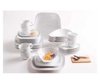 KAHLA 30 részes étkészlet, Elixyr, 6 személyes, porcelán anyagú, prémium, elegáns, modern design, futurisztikus, tartós, mosogat