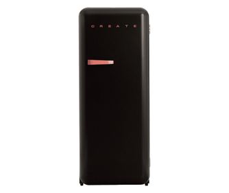 Retro CREATE hűtőszekrény, űrtartalom 281 l, magasság 150 cm, fagyasztó 21 l, állítható hőmérséklet, 3 üvegpolc, 1 acél polc pal