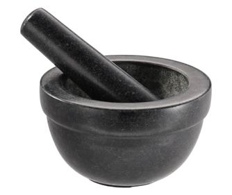 Rösle mozsár, 14 cm, fekete