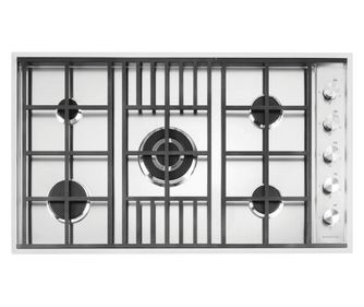 Barazza Gáz Főzőlap, Lab Kollekció, 5 Főzőka, 90 cm, Rozsdamentes Acél