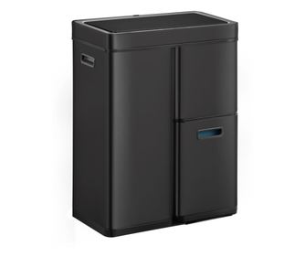 Szeméttároló EKO érzékelővel, Mirage Plus, űrtartalom 60 l, szelektív gyűjtéshez, hangtalan fedél nyitás/zárás, 3 kivehető szeme