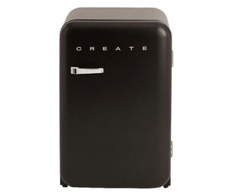 Retro CREATE mini hűtőszekrény, űrtartalom 107 l, magasság 84 cm, ideális iroda/szálloda/lakókocsi számára, 15 literes fagyasztó