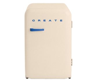 Retro CREATE mini hűtőszekrény, űrtartalom 107 l, magasság 84 cm, ideális iroda/szálloda/lakókocsi számára, 15 l fagyasztó, állí