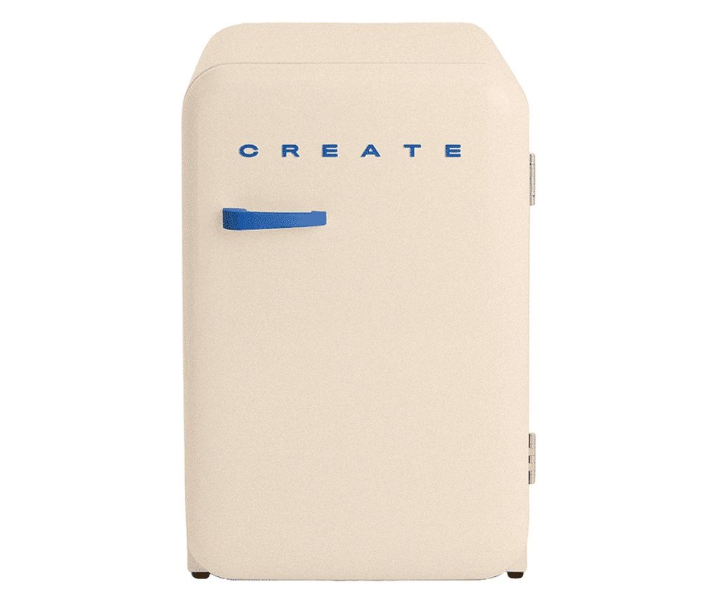 Mini frigider Retro, CREATE, 107 litri, crem/albastru