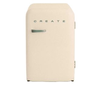 Retro CREATE mini hűtőszekrény, űrtartalom 107 l, magasság 84 cm, ideális irodába/szállodába/lakókocsiba, 15 literes fagyasztó,