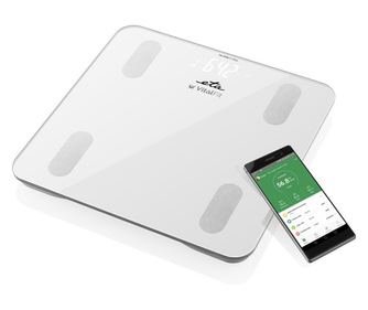 Cantar Smart ETA Vital Fit 6781 90000, 180 Kg, Bluetooth, Sticla securizata 6 mm, alb