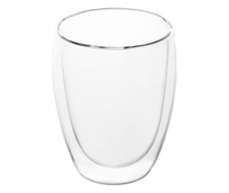 Set 2 pahare pentru latte macchiato ETA 4181 93020, 350 ml, pereti dubli din sticla borosilicata