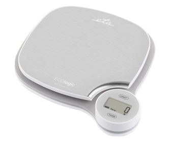Дигитална кухненска везна ETA ECOlogic 4770 90000, без батерии, 5 Kg, TARE, неръждаема стомана