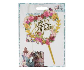 Ukras za tortu model srce s cvjetićima