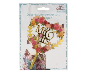 Torta ukras srce oblik MR&MRS