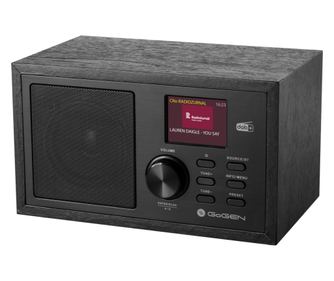 Радио GoGEN DAB 620 BTCB, 5W, DAB+/FM, Bluetooth, цветен LCD, будилник, черен