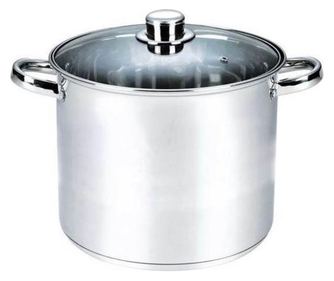 Oala cu capac Michelino XXL, 21 litri, 34 cm, otel inoxidabil, argintiu