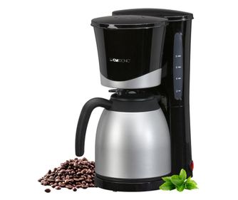 Clatronic kávéfőző, KA3327N, 1 literes űrtartalom, rozsdamentes kancsó, kivehető és mosható szűrő, be-/kikapcsoló gomb, csepegés