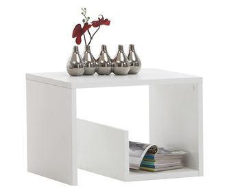 FMD Kávový stůl 2-v-1, 59,1 x 35,8 x 37,8 cm, bílý