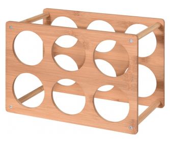 Suport sticle vin Excellent Houseware, bambus, 35x24x18.5 cm, maro