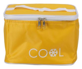 Kiváló háztartási hőszigetelő táska, poliészter, 21,5x15x15 cm, 4 l, sárga