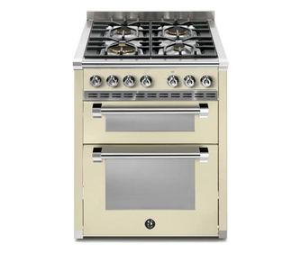 Aragaz, Steel Cucine, 70 cm, 4 arzatoare, 2 cuptoare, colectie Ascot, crem