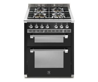 Aragaz, Steel Cucine, 70 cm, 4 arzatoare, 2 cuptoare, colectie Ascot, negru