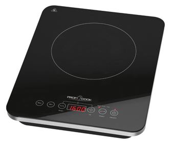 ProfiCook Indukciós elektromos főzőlap, kerámia üveg, 10 hőmérséklet fokozat, 10 teljesítmény fokozat, érintésérzékelő, állíthat