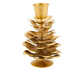Gyertyatartó, fém, Pip Studio, 11 cm, Arany, Egyéb kollekció