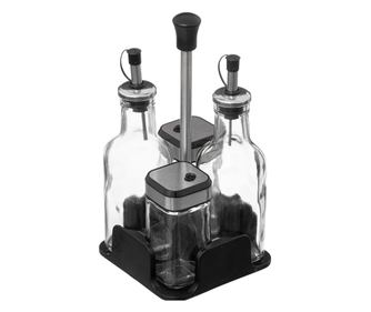 Oliviera Qatra, sticla, plastic, 4 piese, 11.50 x 11.50 x 23.50 cm