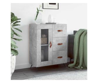 Szolga, szrke beton, 69,5x34x90 cm, kompozit fa