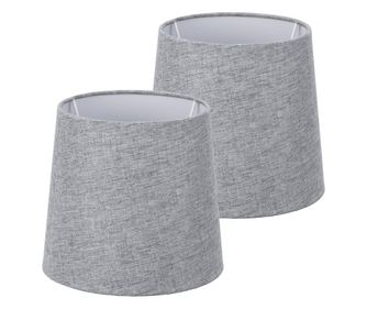 2 db-os lámpaernyő készlet, E14, szürke/fehér, Navaris, NAV000012AE009C