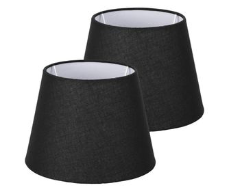 2 db-os lámpaernyő készlet, E27, fekete/fehér, Navaris, NAV000012AF007C